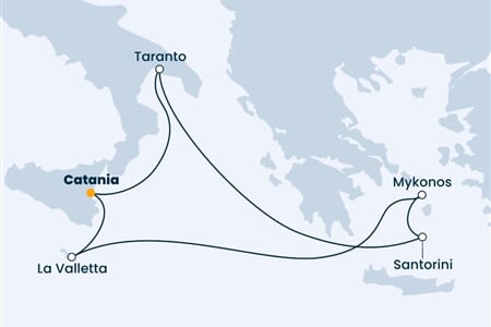 Costa Fascinosa - Itálie, Řecko, Malta (Catania)