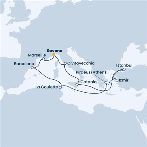 Trasa plavby CFO-SVN14A1R
