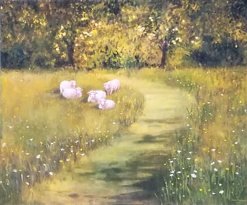 Letní den, olej na plátně, 120 x 100 cm