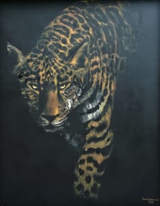 Na lovu III, olej na plátně, 70 x 90 cm