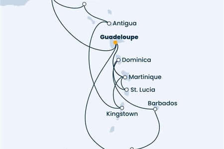 Costa Fortuna - Nizozemské Antily, Trinidad a Tobago, Dominika, Panenské o. (britské), Sv.Vincenc a Grenadiny (Pointe-a-Pitre)