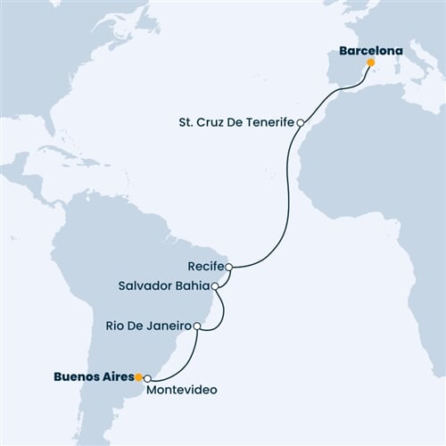 Trasa plavby CFS-BCN16A0A