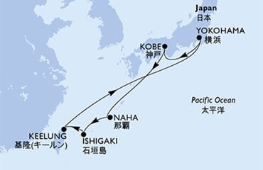 MSC Bellisima - Japonsko, Tchajwan (Jokohama)
