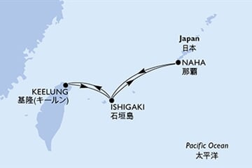 MSC Bellisima - Tchajwan, Japonsko (Keelung)