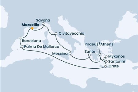 Costa Fortuna - Francie, Itálie, Řecko, Španělsko (z Marseille)