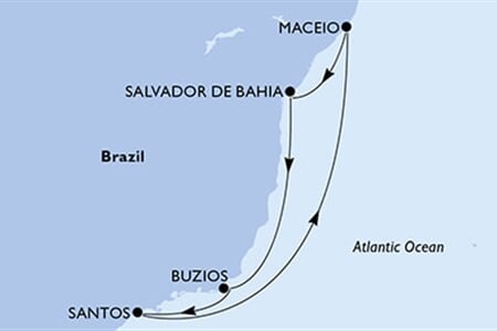 MSC Grandiosa - Brazílie (Salvador de Bahia)
