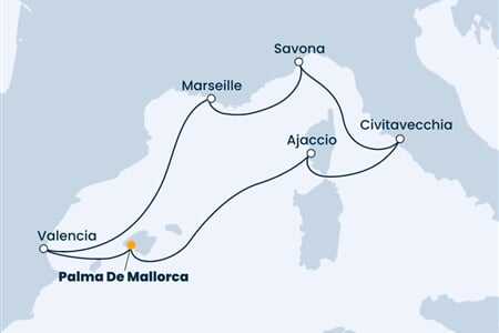 Costa Diadema - Španělsko, Francie, Itálie (Palma de Mallorca)
