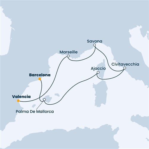 Trasa plavby CDI-VLC07A1D