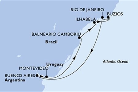 MSC Musica - Uruguay, Brazílie, Argentina (Montevideo)
