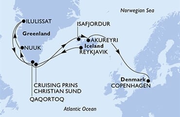 MSC Poesia - Island, Grónsko, Dánsko (Reykjavík)
