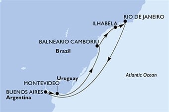 MSC Musica - Argentina, Uruguay, Brazílie (Buenos Aires)