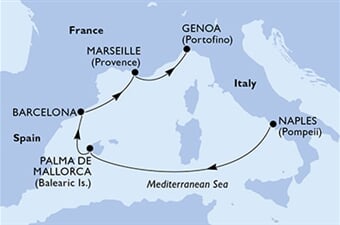 MSC Fantasia - Itálie, Brazílie, Španělsko, Francie (Neapol)
