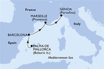 MSC Fantasia - Španělsko, Francie, Itálie (Palma de Mallorca)