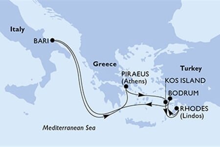 MSC Opera - Itálie, Řecko, Turecko (Bari)