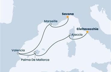 Costa Diadema - Itálie, Francie, Španělsko (z Civitavecchie)