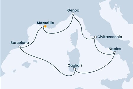 Costa Toscana - Francie, Španělsko, Itálie (z Marseille)