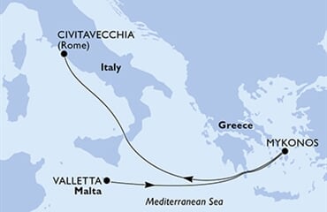 MSC Divina - Malta, Řecko, Itálie (La Valetta)