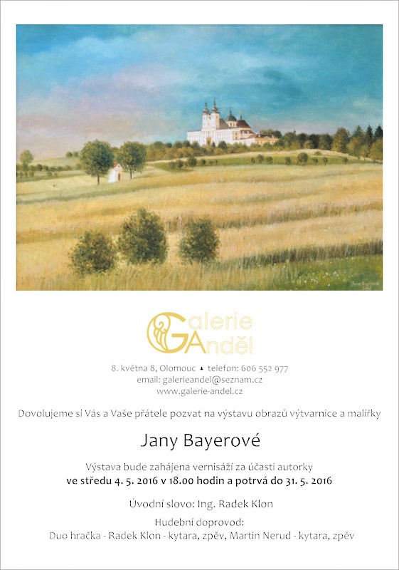 pozvánka OLomouc, galerie Anděl