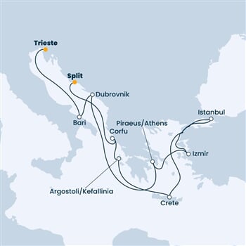 Trasa plavby CDE-SPU13A01