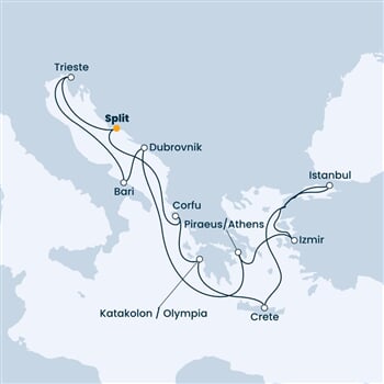 Trasa plavby CDE-SPU14A00