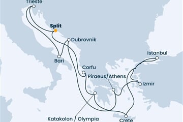 Costa Deliziosa - Chorvatsko, Řecko, Turecko, Itálie (Split)