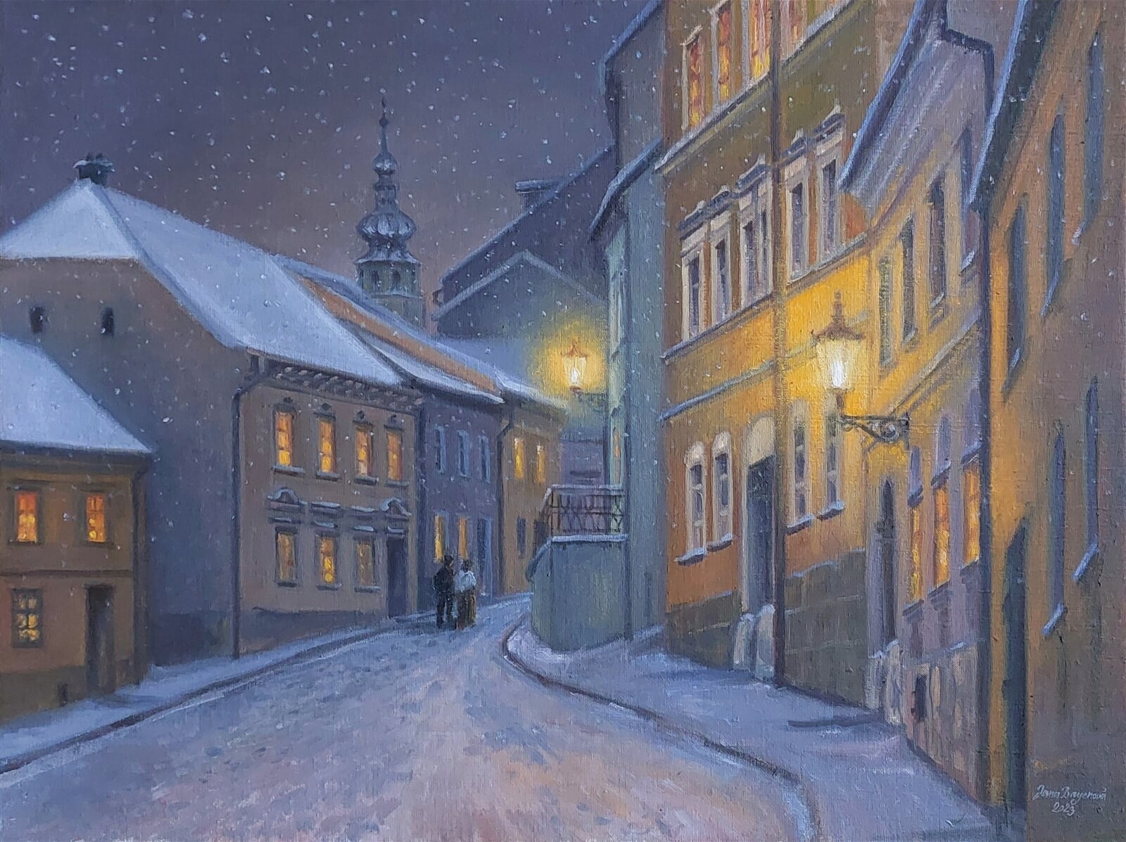 Jana Bayerová: Bílkovou ulicí, 60 × 80 cm