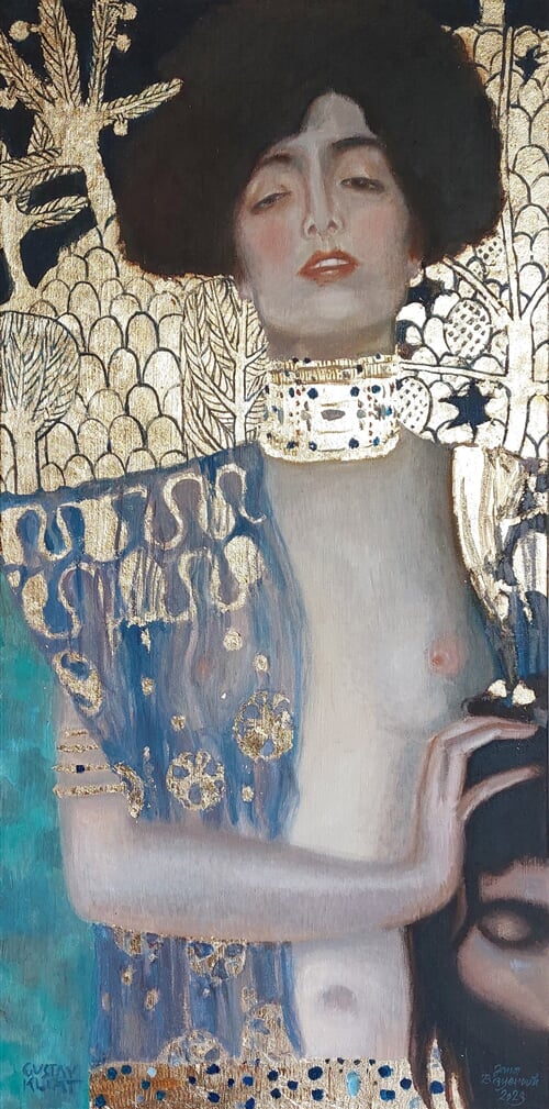 Judith II, kopie obrazu Gustava Klimta