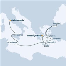 Costa Fortuna - Řecko, Turecko, Malta, Itálie (z Pirea)