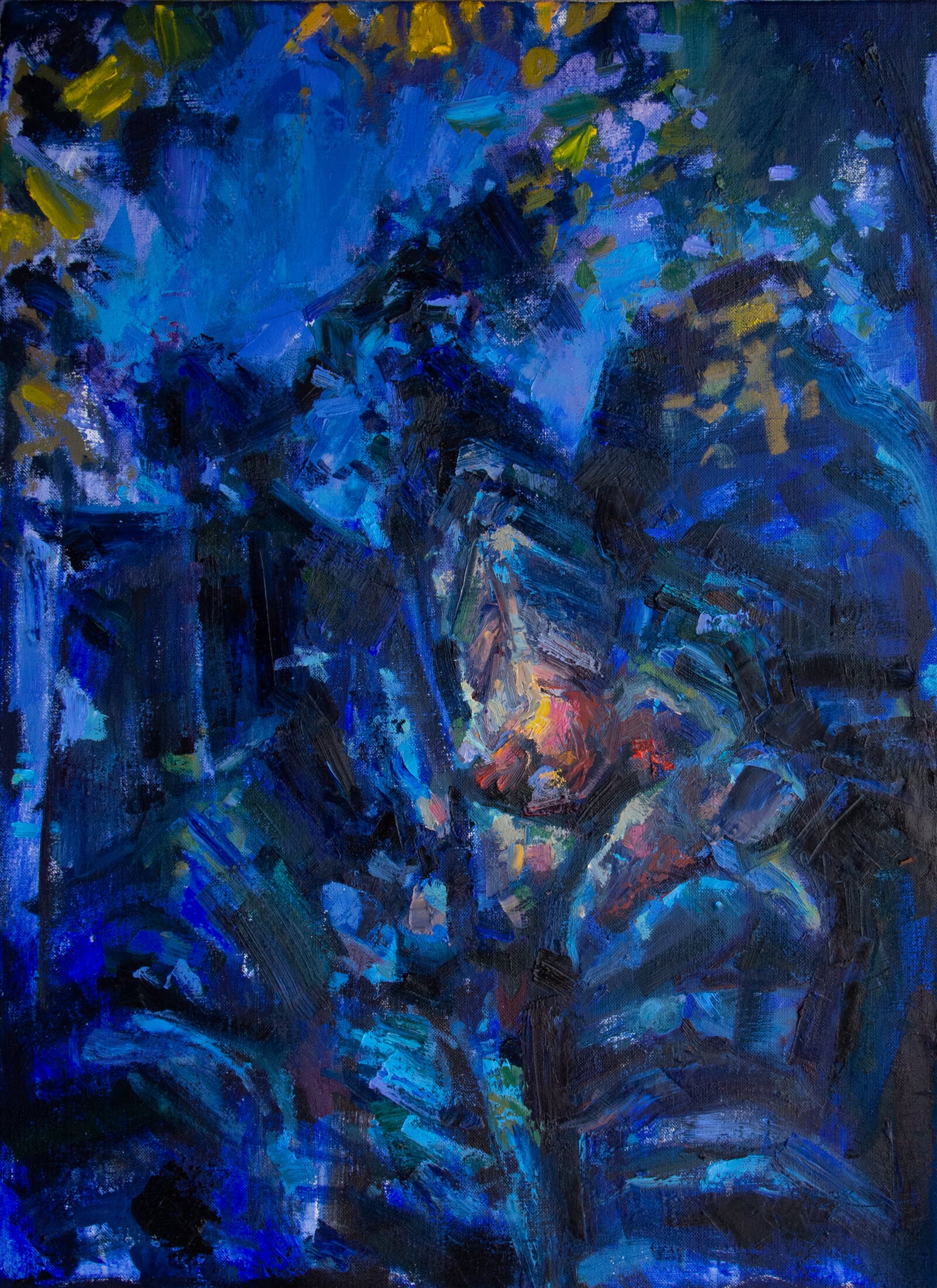 Adéla Topolová: Noční světlo skal, 75 × 60 cm