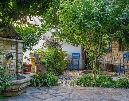 Aparthotel Golden Sun - Samos: fotografie vybavení exteriérů a interiérů ubytování.