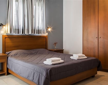 Aparthotel Golden Sun - Samos: fotografie vybavení exteriérů a interiérů ubytování.