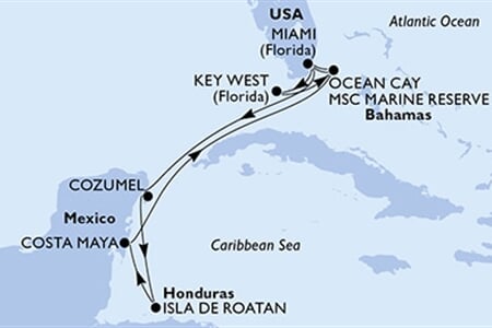MSC Magnifica - USA, Mexiko, Honduras, Bahamy (z Miami)