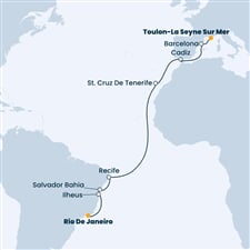 Costa Favolosa - Francie, Španělsko, Brazílie (Toulon)