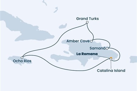 Costa Fascinosa - Dominikán.rep., Jamajka, Turks a Caicos (z La Romana)