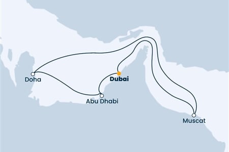 Costa Smeralda - Arabské emiráty, Omán, Katar (z Dubaje)