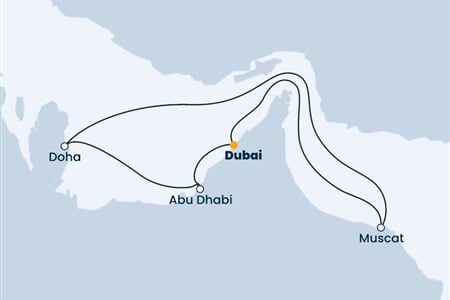 Costa Smeralda - Arabské emiráty, Katar, Omán (z Dubaje)
