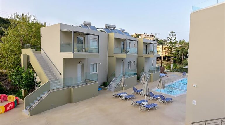 Apartmánový dům Blue Horizon: fotografie vybavení exteriérů a interiérů ubytování.