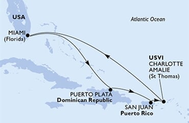 MSC Seascape - USA, Dominikán.rep., Portoriko, Panenské o. (americké) (z Miami)