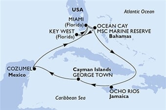 MSC Magnifica - USA, Bahamy, Jamajka, Kajmanské o., Mexiko (z Miami)