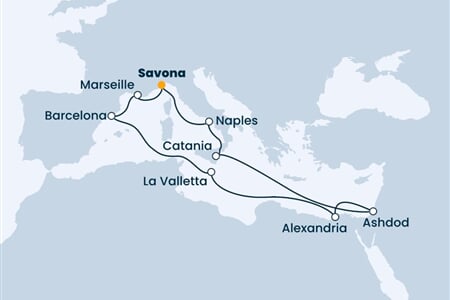 Costa Pacifica - Itálie, Izrael, Egypt, Malta, Španělsko, ... (ze Savony)