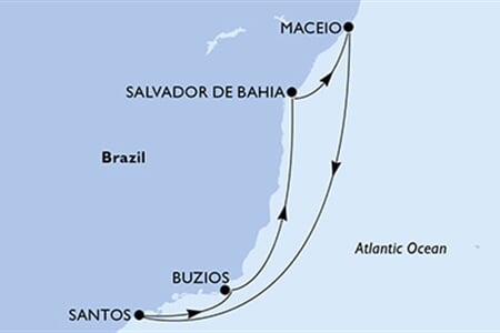 MSC Grandiosa - Brazílie (Maceio)