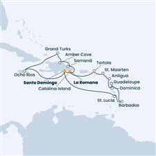 Costa Pacifica - Dominikán.rep., Jamajka, Turks a Caicos, Nizozemské Antily, Dominika, ... (Santo Domingo)