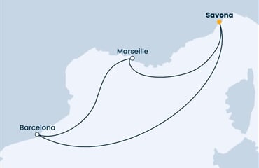 Costa Pacifica - Itálie, Španělsko, Francie (ze Savony)