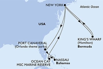 MSC Meraviglia - USA, Bermudy, Bahamy (z New Yorku)