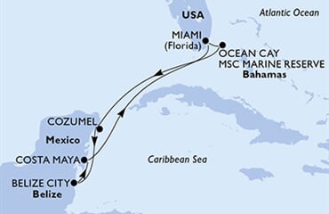 MSC Seaside - USA, Bahamy, Brazílie, Mexiko, Belize (z Miami)