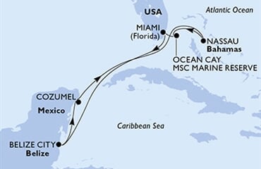 MSC Seaside - USA, Brazílie, Belize, Mexiko, Bahamy (z Miami)
