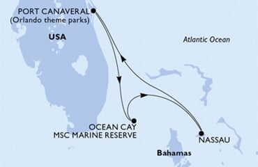 MSC Seashore - USA, Bahamy (z Port Canaveralu)