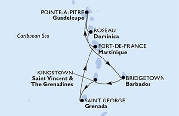 MSC Virtuosa - Martinik, Guadeloupe, Dominika, Barbados, Sv.Vincenc a Grenadiny, ... (Fort-de-France)
