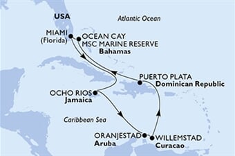 MSC Divina - USA, Brazílie, Jamajka, Aruba, Dominikán.rep., ... (z Miami)
