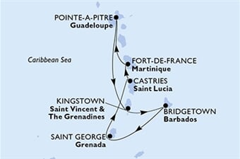 MSC Virtuosa - Guadeloupe, Sv.Vincenc a Grenadiny, Barbados, Brazílie, Grenada, ... (Pointe-a-Pitre)